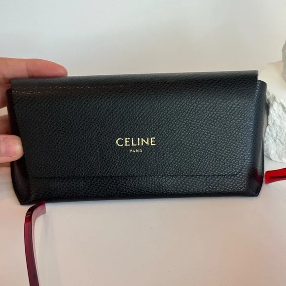 Like new Celine red 61mm exaggerated sunglasses with case - Picture 4 of 5